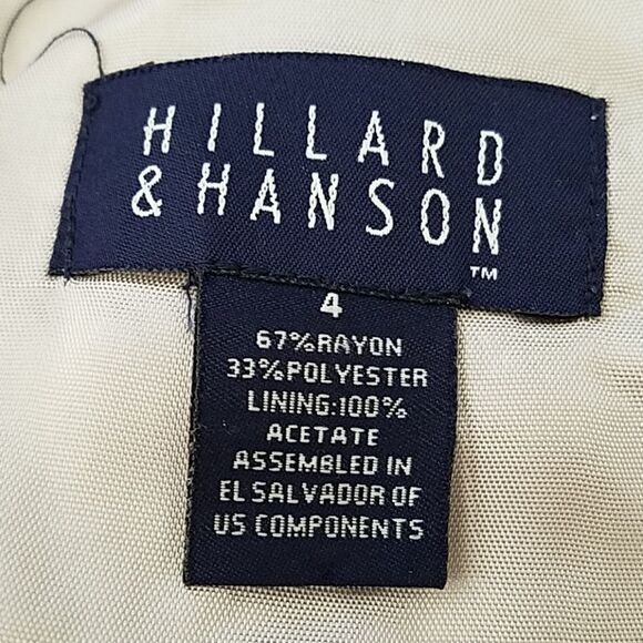 Hillard and Hanson Women's Tan Sleeveless Dress Size 4 Casual Knee Length Summer - Picture 3 of 3